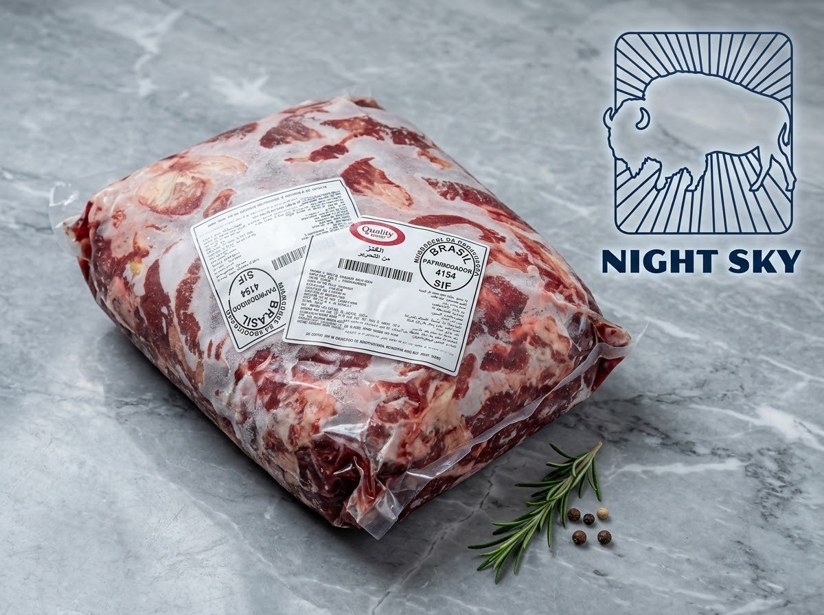 Vacuum-Packed Frozen Beef Block